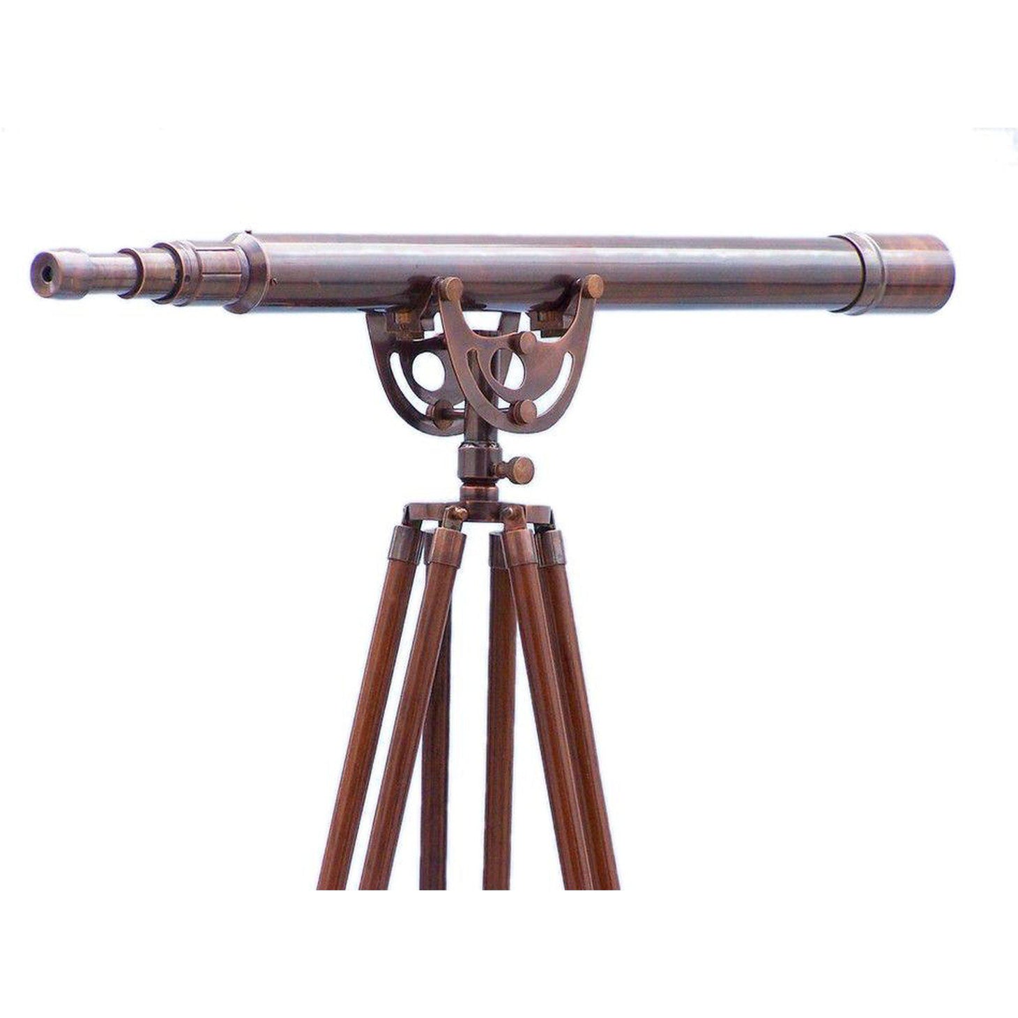 Handcrafted Model Ships Floor Standing Antique Copper Anchormaster Telescope 65