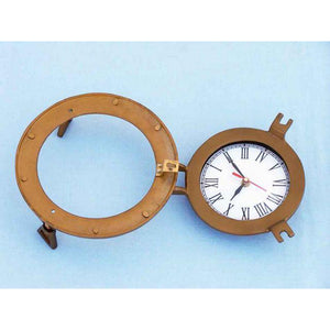 Handcrafted Model Ships Antique Brass Decorative Ship Porthole Clock 12" WC-1445-12-AN