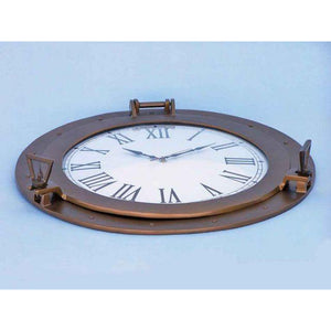 Handcrafted Model Ships Antique Brass Decorative Ship Porthole Clock 24" WC-1449-24-AN