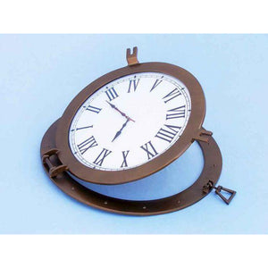 Handcrafted Model Ships Antique Brass Decorative Ship Porthole Clock 24" WC-1449-24-AN