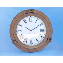 Handcrafted Model Ships Antique Brass Decorative Ship Porthole Clock 24" WC-1449-24-AN