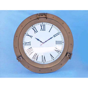 Handcrafted Model Ships Antique Brass Decorative Ship Porthole Clock 24" WC-1449-24-AN