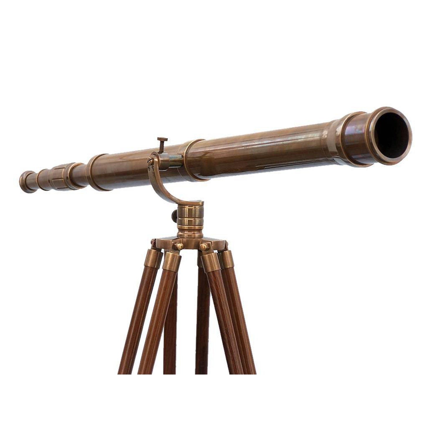 Handcrafted Model Ships Floor Standing Antique Brass Galileo Telescope 65 ST-0117-AN