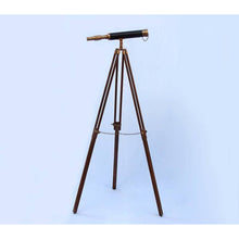 Handcrafted Model Ships Floor Standing Antique Brass With Leather Harbor Master Telescope 50 ST-0128-AN-L
