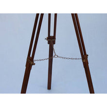 Handcrafted Model Ships Floor Standing Antique Brass With Leather Harbor Master Telescope 50 ST-0128-AN-L