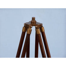 Handcrafted Model Ships Floor Standing Antique Brass With Leather Harbor Master Telescope 50 ST-0128-AN-L