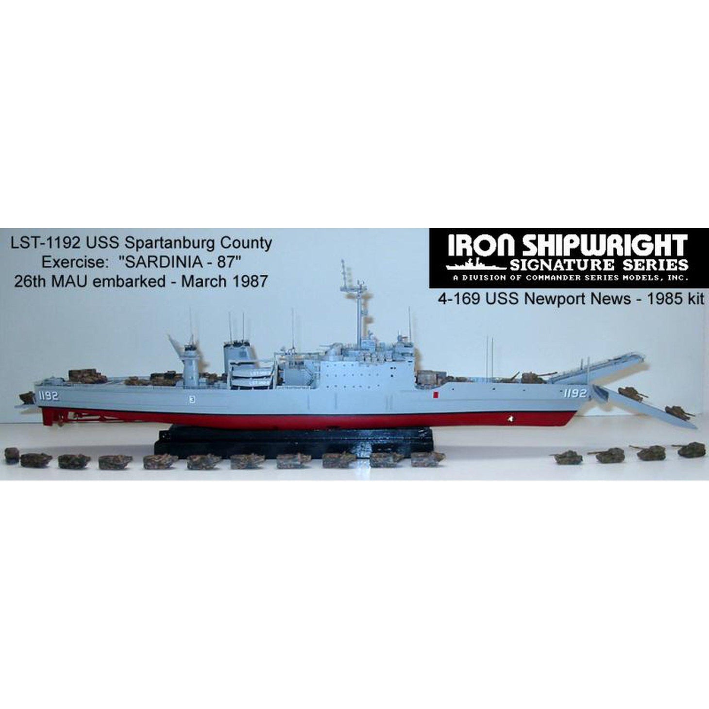 Iron Shipwrights USS Newport LST 1179  1985 1/350 Scale Resin Model Ship Kit 4-169