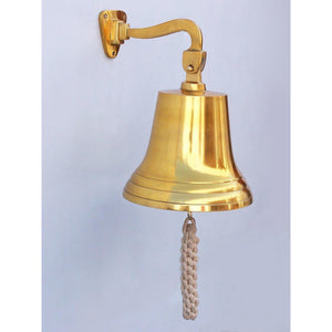 Handcrafted Model Ships Brass Plated Hanging Ship's Bell 11" BL2019-9B
