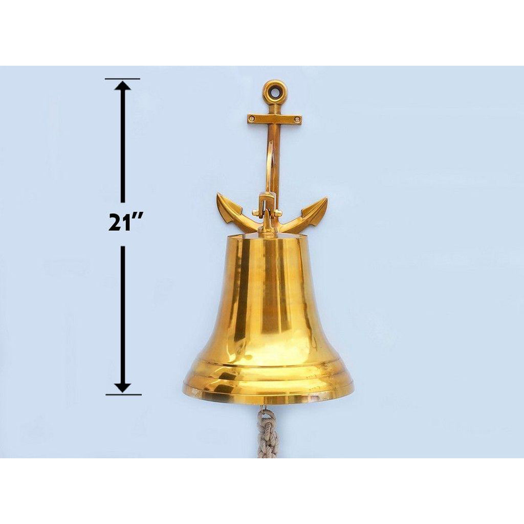 Buy Brass Hanging Anchor Bell 21