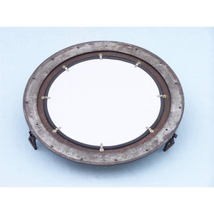 Handcrafted Model Ships Bronze Deluxe Class Decorative Ship Porthole Mirror 17" MC-1966-17-BZ-M