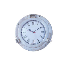 Handcrafted Model Ships Brushed Nickel Deluxe Class Porthole Clock 12  WC-1445-12-BN