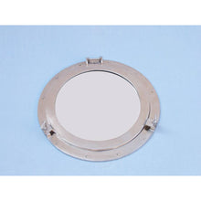 Handcrafted Model Ships Brushed Nickel Deluxe Class Decorative Ship Porthole Mirror 20" MC-1965-20-BN-M