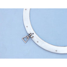 Handcrafted Model Ships Brushed Nickel Deluxe Class Decorative Ship Porthole Mirror 20" MC-1965-20-BN-M