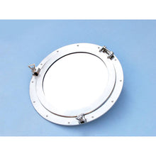 Handcrafted Model Ships Brushed Nickel Deluxe Class Decorative Ship Porthole Mirror 20" MC-1965-20-BN-M