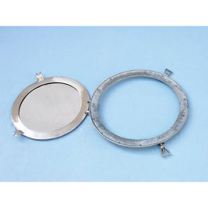 Handcrafted Model Ships Brushed Nickel Deluxe Class Decorative Ship Porthole Mirror 17 MC-1966-17-BN-M