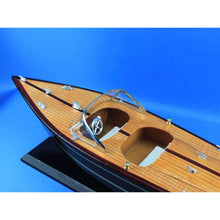 Handcrafted Model Ships Wooden Chris Craft Triple Cockpit Model Speedboat 20" Triple Cockpit-20