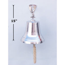 Handcrafted Model Ships Chrome Hanging Ship's Bell 15 BL2019-11C