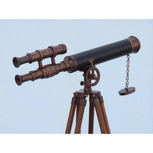 Handcrafted Model Ships Floor Standing Antique Copper With Leather Griffith Astro Telescope 50 ST-0126-ACL