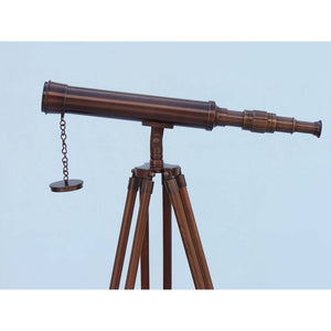 Handcrafted Model Ships Floor Standing Antique Copper Harbor Master Telescope 50 ST-0129-AC