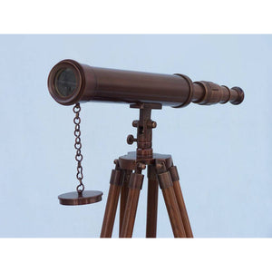 Handcrafted Model Ships Floor Standing Antique Copper Harbor Master Telescope 50 ST-0129-AC