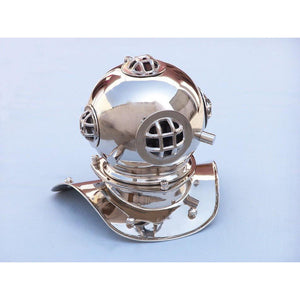 Handcrafted Model Ships Chrome Decorative Divers Helmet 9 DH-0822-CH
