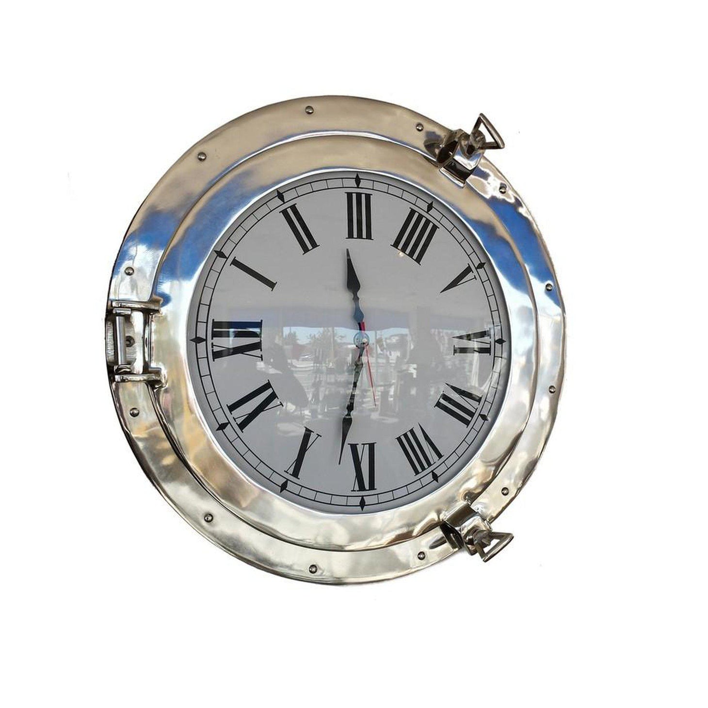 Handcrafted Model Ships Chrome Decorative Ship Porthole Clock 20