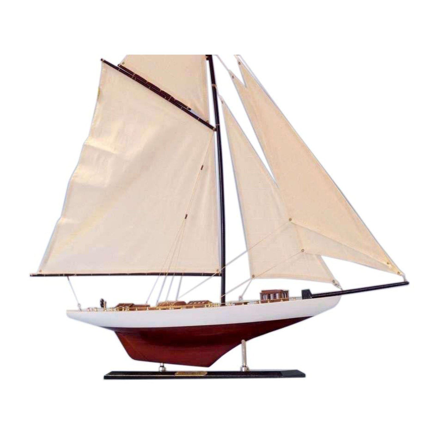 Handcrafted Model Ships Wooden Columbia Limited Model Sailboat Decoration 35