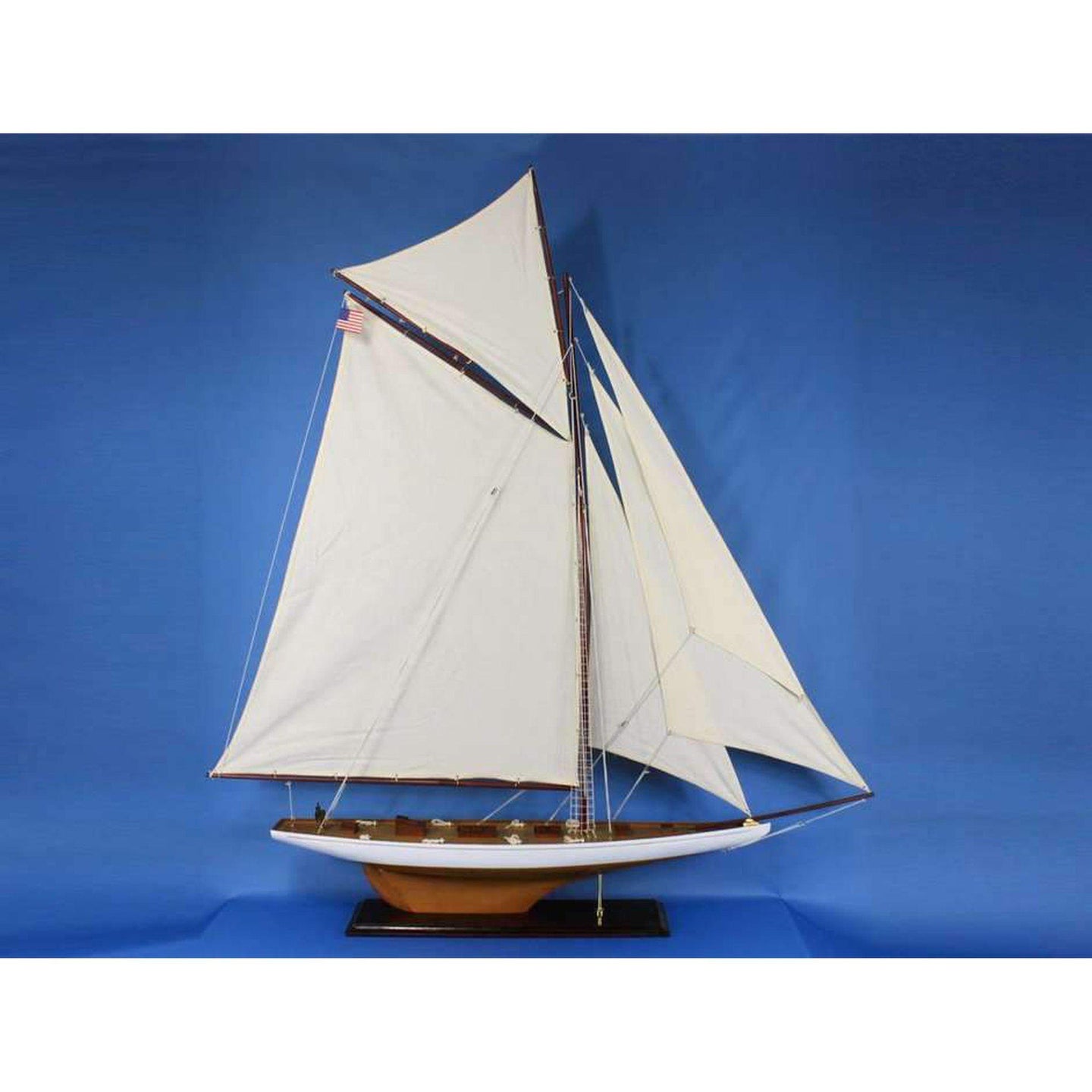 Handcrafted Model Ships Wooden Columbia Model Sailboat Decoration 60