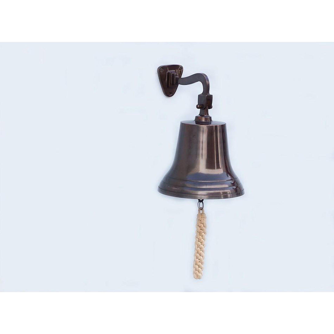 Handcrafted Model Ships Antiqued Copper Hanging Ships Bell 11