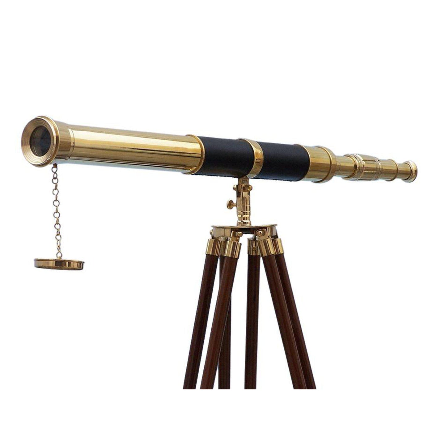 Handcrafted Model Ships Admirals Floor Standing Brass with Leather Telescope 60