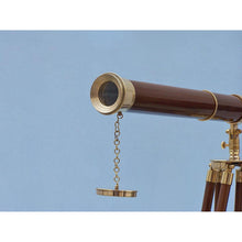 Handcrafted Model Ships Admirals Floor Standing Brass with Wood Telescope 60" ST-0152-WD