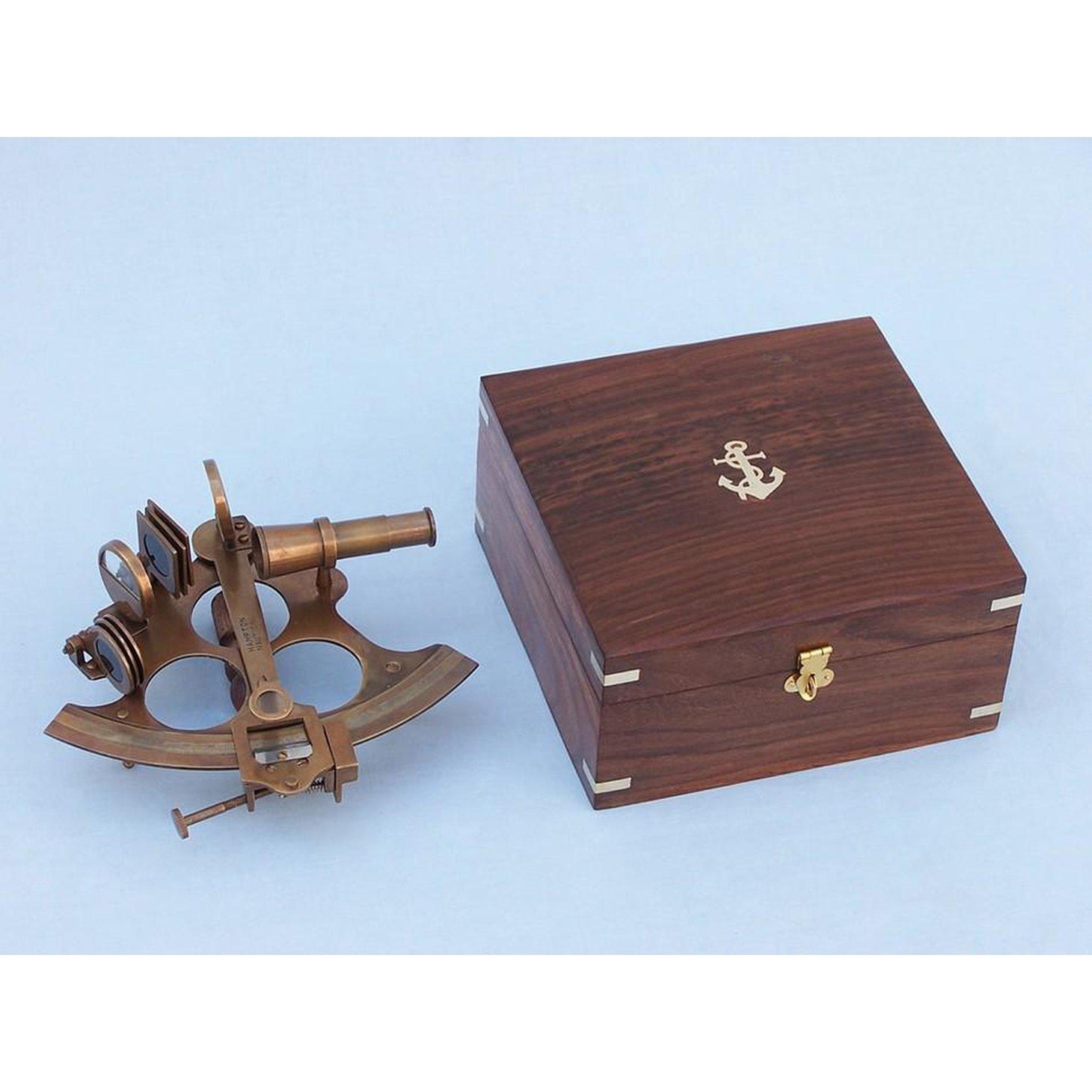 Handcrafted Model Ships Captain's Antique Brass Sextant 8