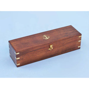 Handcrafted Model Ships Deluxe Class Hampton Collection Bronze Spyglass With Rosewood Box 36" FT-0214-BZ