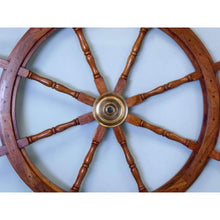 Handcrafted Model Ships Deluxe Class Wood and Brass Decorative Ship Wheel 48 SW-1712