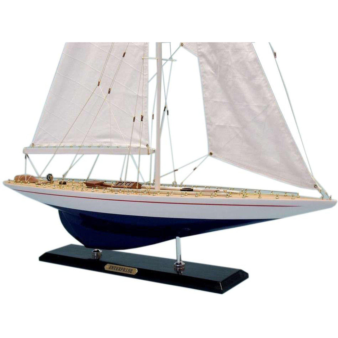 Handcrafted Model Ships Wooden Enterprise Limited Model Sailboat Decoration 35