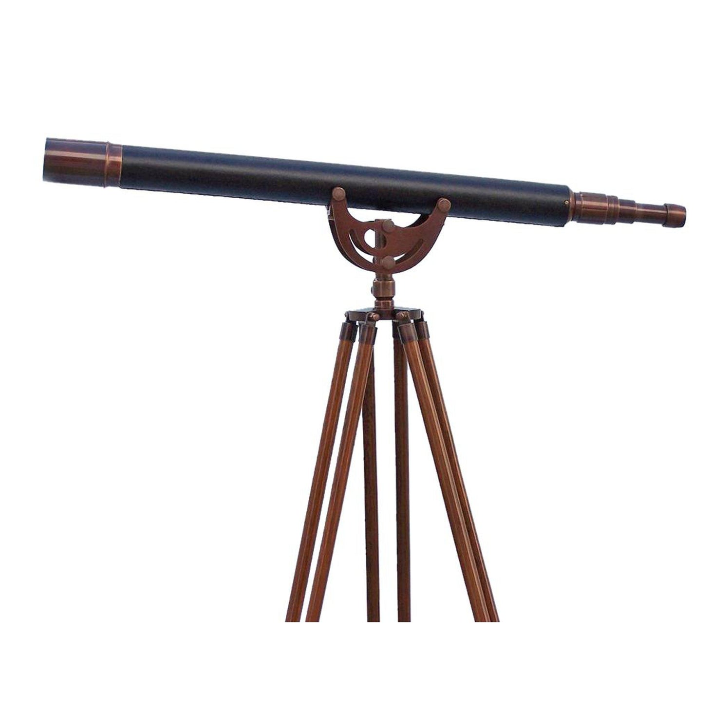 Handcrafted Model Ships Floor Standing Antique Copper With Leather Anchormaster Telescope 65