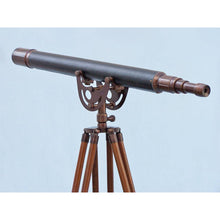 Handcrafted Model Ships Floor Standing Antique Copper With Leather Anchormaster Telescope 65" ST-0148-ACL