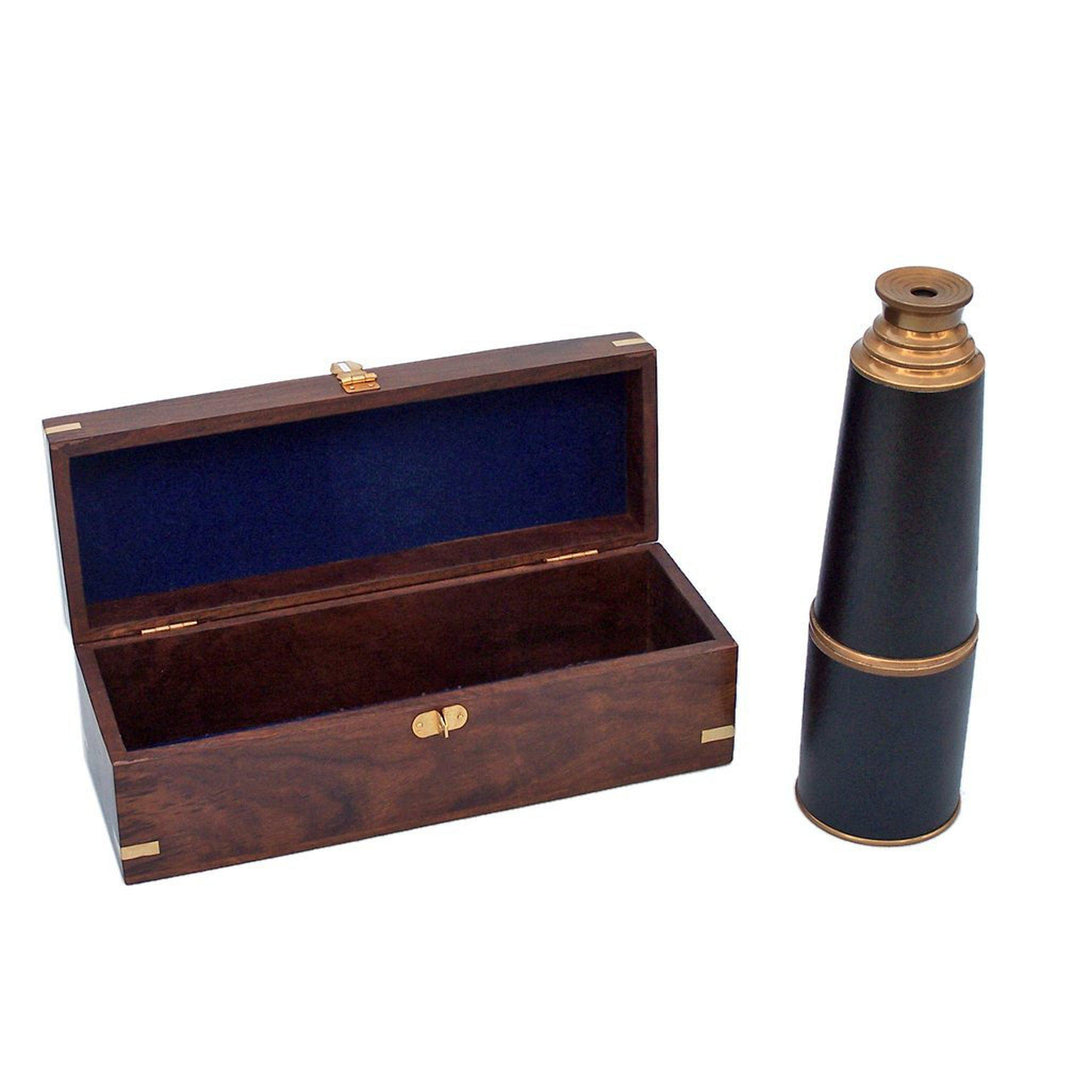 Handcrafted Model Ships Deluxe Class Admiral Antique Brass Leather Spyglass Telescope 27