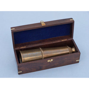 Handcrafted Model Ships Deluxe Class Antique Brass Admiral's Spyglass Telescope 27" FT-0215-AN