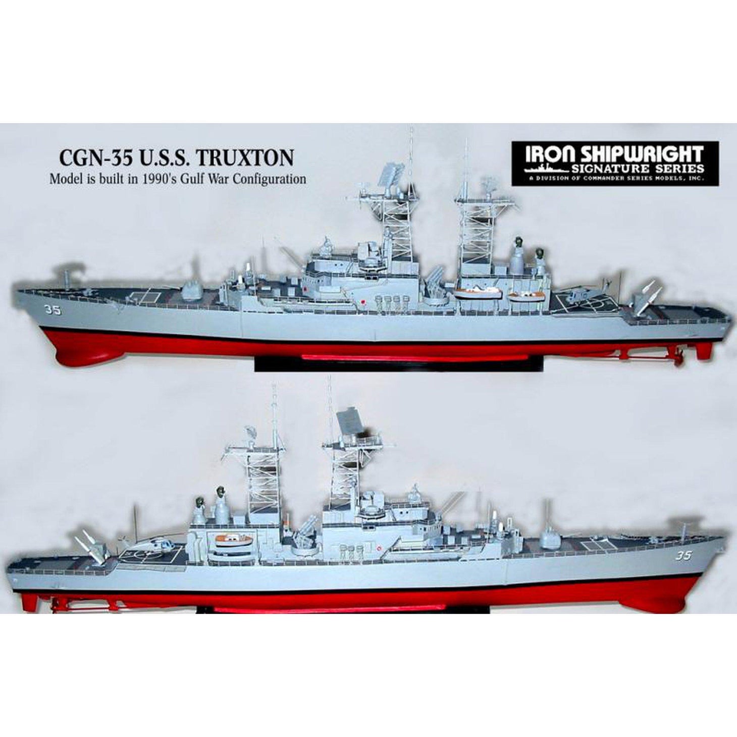 Iron Shipwrights USS Truxtun CGN35  1985 1/350 Scale Resin Model Ship Kit 4-161