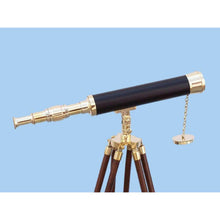 Handcrafted Model Ships Floor Standing Brass/Leather Harbor Master Telescope 50" ST-0129A