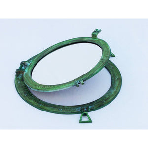 Handcrafted Model Ships Brass Deluxe Class Titanic Shipwrecked Decorative Ship Porthole Mirror 24" MC-1967-24-SW-M