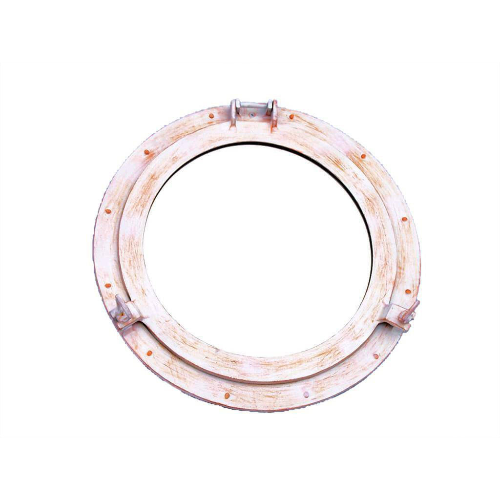 Buy Rustic White Aluminum Deluxe Class Decorative Ship Porthole Window ...