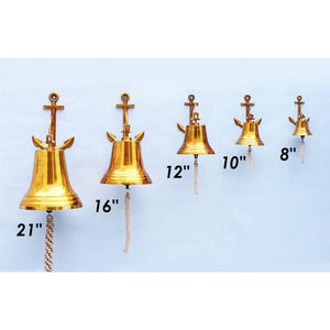 Handcrafted Model Ships Brass Hanging Anchor Bell 21" BL-2018-5-BR