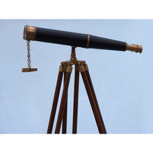 Handcrafted Model Ships Floor Standing Admirals Antique Brass Binoculars with Leather 62 BI-0311-ANL