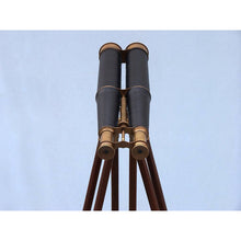 Handcrafted Model Ships Floor Standing Admirals Antique Brass Binoculars with Leather 62 BI-0311-ANL