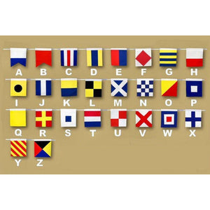 Handcrafted Model Ships Set of 26 - Decorative Cloth Nautical Alphabet Flags 20  Nautical-Flag-All