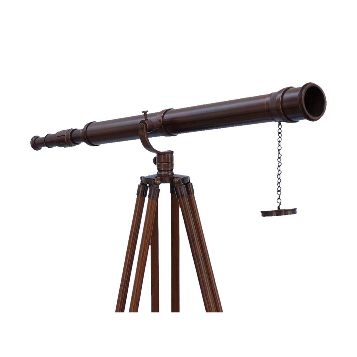 Handcrafted Model Ships Floor Standing Bronzed Galileo Telescope 65