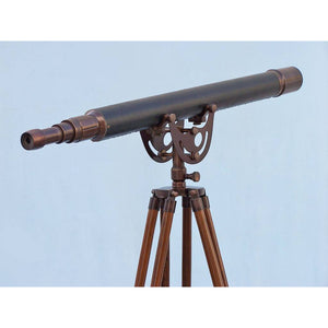 Handcrafted Model Ships Floor Standing Bronzed With Leather Anchormaster Telescope 65" ST-0148-BZL