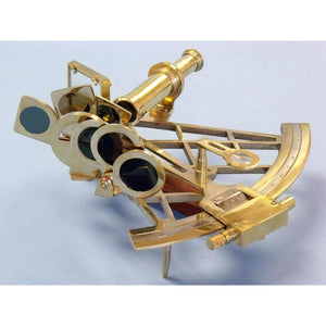 Handcrafted Model Ships Admiral's Brass Sextant with Rosewood Box 12" NS-0417